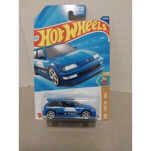 Hot Wheels 2025 Mainline HW 70's vs '90's '90 Honda Civic EF Blue #28